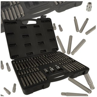 Zestaw Bitów Do Wkrętarki 75el – CrV, Walizka, Torx, Hex, Ribe, Spline