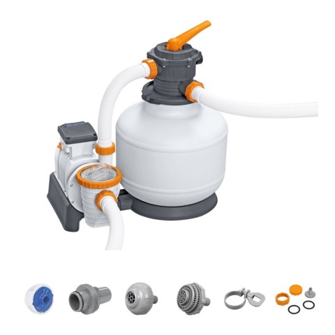 Pompa Piaskowa BESTWAY 58486 FLOWCLEAR 11355L/h + Złączki + Węże Pompa Piaskowa BESTWAY 58486 FLOWCLEAR 11355L/h + Złączki + Węże