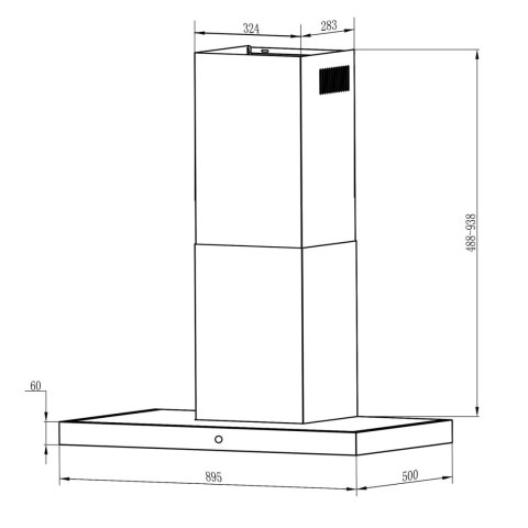 Okap kuchenny kominowy Berdsen BT-218 - 90 cm Okap kuchenny kominowy Berdsen BT-218 - 90 cm