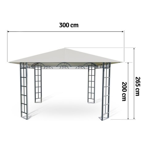 Pawilon Ogrodowy Plonos 300x300 cm – 4 Ścianki Boczne, Beżowy, UV4 Pawilon Ogrodowy Plonos 300x300 cm – 4 Ścianki Boczne, Beżowy, UV4
