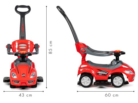 Autko Jeździk 3w1 DELUXE – Pchacz Z Rączką, Barierkami I Muzyką Autko Jeździk 3w1 DELUXE – Pchacz Z Rączką, Barierkami I Muzyką