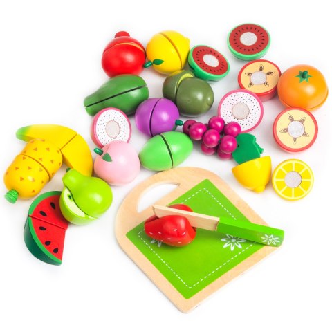 Drewniane Owoce do Krojenia ECOTOYS 20 szt Drewniane Owoce do Krojenia ECOTOYS 20 szt