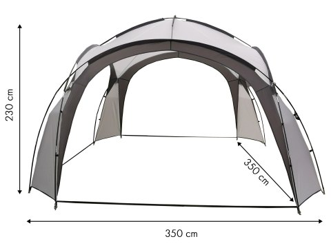Namiot Pawilon Ogrodowy Eventowy Szary MultiGarden z Torbą 3,5x3,5 m Namiot Pawilon Ogrodowy Eventowy Szary MultiGarden z Torbą 3,5x3,5 m