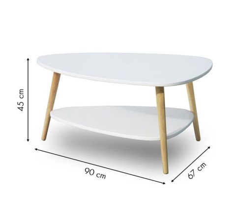 Nowoczesny Stolik Kawowy – Drewniane Nogi, Styl Skandynawski ModernHome Nowoczesny Stolik Kawowy – Drewniane Nogi, Styl Skandynawski ModernHome