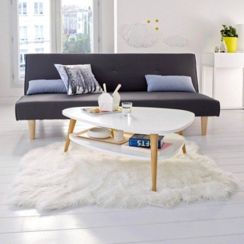 Nowoczesny Stolik Kawowy – Drewniane Nogi, Styl Skandynawski ModernHome Nowoczesny Stolik Kawowy – Drewniane Nogi, Styl Skandynawski ModernHome