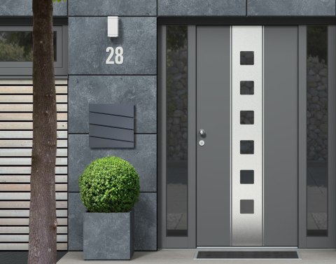 Skrzynka na listy z gazetownikiem ModernHome – stal galwanizowana, antracyt Skrzynka na listy z gazetownikiem ModernHome – stal galwanizowana, antracyt