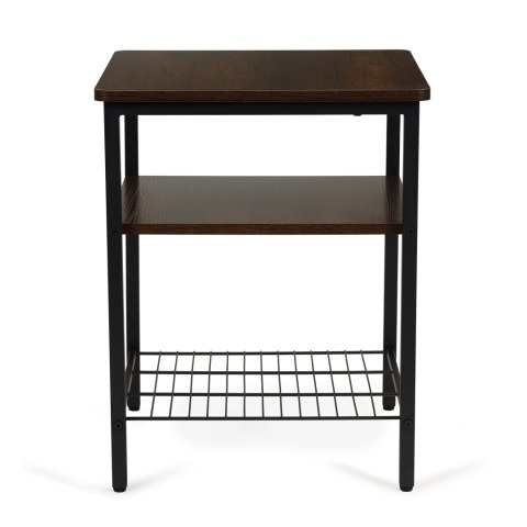 Stolik Kawowy Z Trzema Półkami – Loftowy Design, Metalowy Stelaż ModernHome Stolik Kawowy Z Trzema Półkami – Loftowy Design, Metalowy Stelaż ModernHome