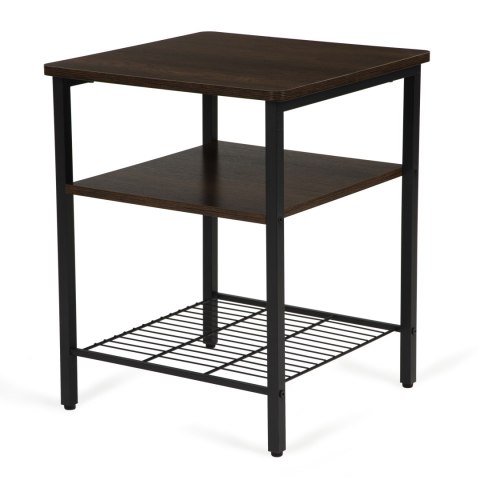 Stolik Kawowy Z Trzema Półkami – Loftowy Design, Metalowy Stelaż ModernHome Stolik Kawowy Z Trzema Półkami – Loftowy Design, Metalowy Stelaż ModernHome