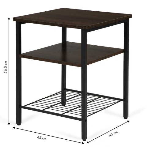 Stolik Kawowy Z Trzema Półkami – Loftowy Design, Metalowy Stelaż ModernHome Stolik Kawowy Z Trzema Półkami – Loftowy Design, Metalowy Stelaż ModernHome