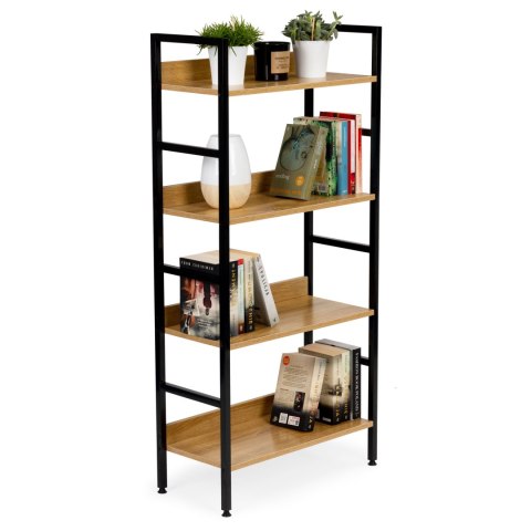 Regał ModernHome Loft – Metalowy Stelaż, MDF, Do Salonu i Sypialni Regał ModernHome Loft – Metalowy Stelaż, MDF, Do Salonu i Sypialni