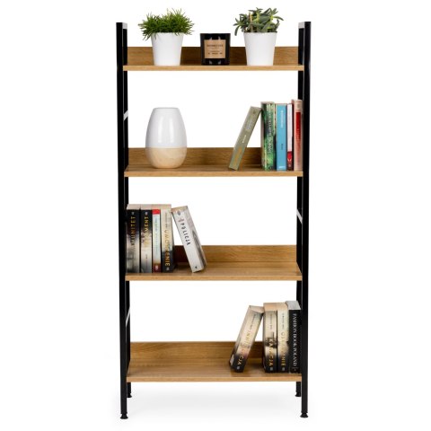 Regał ModernHome Loft – Metalowy Stelaż, MDF, Do Salonu i Sypialni Regał ModernHome Loft – Metalowy Stelaż, MDF, Do Salonu i Sypialni