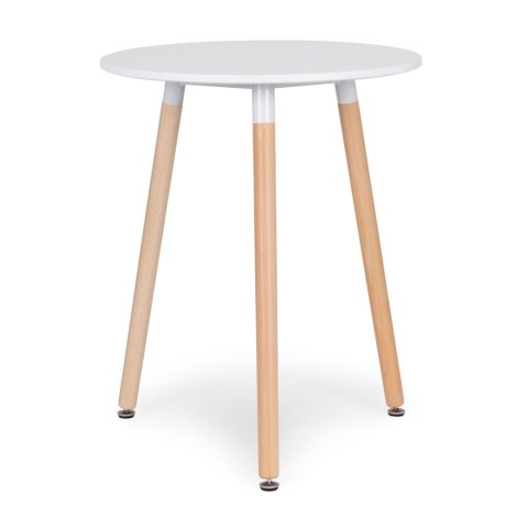 Nowoczesny Stolik Skandynawski 60 Cm – Bukowe Nogi, Matowy Blat ModernHome Nowoczesny Stolik Skandynawski 60 Cm – Bukowe Nogi, Matowy Blat ModernHome