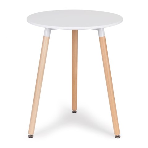 Nowoczesny Stolik Skandynawski 60 Cm – Bukowe Nogi, Matowy Blat ModernHome Nowoczesny Stolik Skandynawski 60 Cm – Bukowe Nogi, Matowy Blat ModernHome