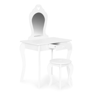 Drewniana Toaletka Z Taboretem ECOTOYS – Idealna Dla Małych Księżniczek