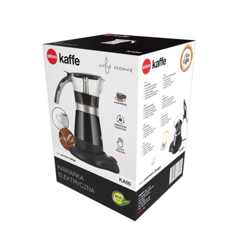 Elektryczna Kawiarka KA50 Kaffe – 6 Filiżanek, Obrotowa Podstawa, 480W