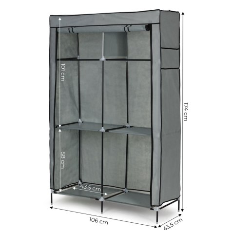 ModernHome Szafa Garderoba Tekstylna Materiałowa 106x43,5x174 cm ModernHome Szafa Garderoba Tekstylna Materiałowa 106x43,5x174 cm