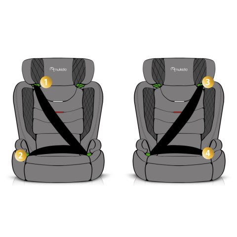 Fotelik samochodowy Nukido Louis ISOFIX i-Size (15-36 kg) - czerwony Fotelik samochodowy Nukido Louis ISOFIX i-Size (15-36 kg) - czerwony