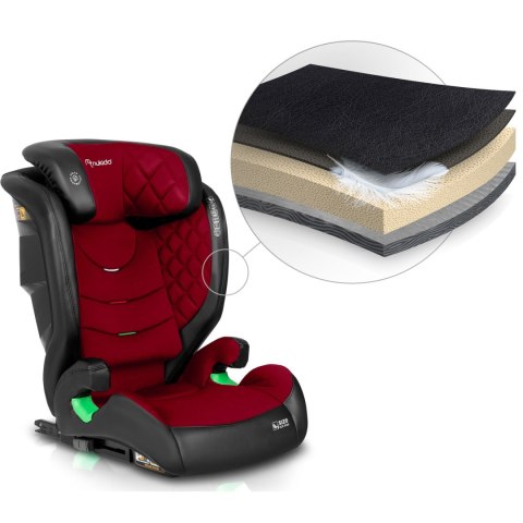 Fotelik samochodowy Nukido Louis ISOFIX i-Size (15-36 kg) - czerwony Fotelik samochodowy Nukido Louis ISOFIX i-Size (15-36 kg) - czerwony