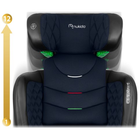 Fotelik samochodowy Nukido Louis ISOFIX i-Size (15-36 kg) - granatowy Fotelik samochodowy Nukido Louis ISOFIX i-Size (15-36 kg) - granatowy