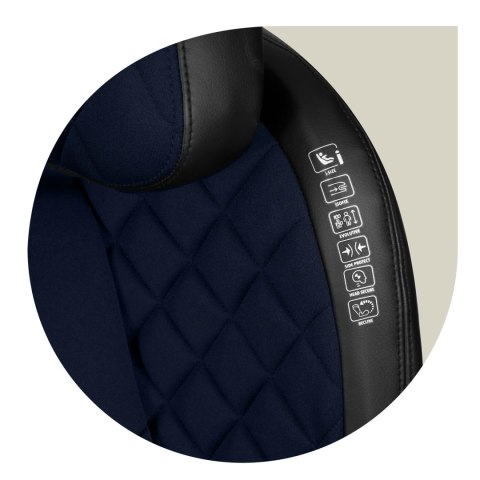 Fotelik samochodowy Nukido Louis ISOFIX i-Size (15-36 kg) - granatowy Fotelik samochodowy Nukido Louis ISOFIX i-Size (15-36 kg) - granatowy