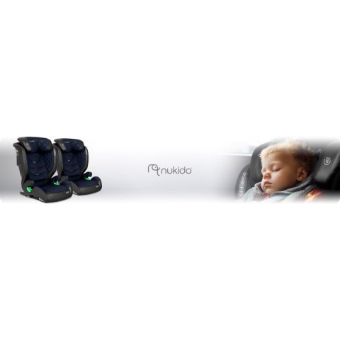 Fotelik samochodowy Nukido Louis ISOFIX i-Size (15-36 kg) - granatowy Fotelik samochodowy Nukido Louis ISOFIX i-Size (15-36 kg) - granatowy