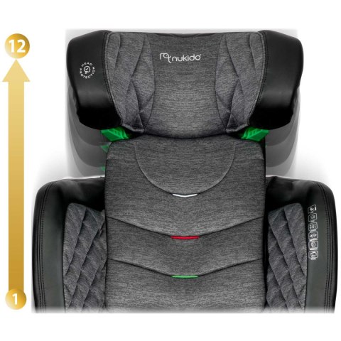 Fotelik samochodowy Nukido Louis ISOFIX i-Size (15-36 kg) - szary Fotelik samochodowy Nukido Louis ISOFIX i-Size (15-36 kg) - szary