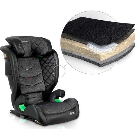 Fotelik samochodowy Nukido Louis ISOFIX i-Size (15-36 kg) - szary Fotelik samochodowy Nukido Louis ISOFIX i-Size (15-36 kg) - szary