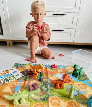 Zestaw Konstrukcyjny Dinozaury 2w1 WOOPIE – Gra Planszowa Dla Dzieci