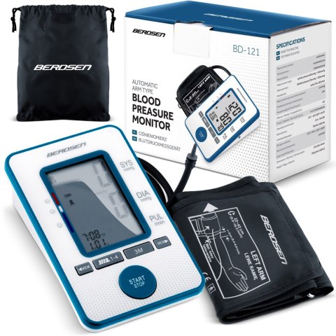 Ciśnieniomierz Naramienny Berdsen BD-121 LCD Rękaw 22–42 cm Etui