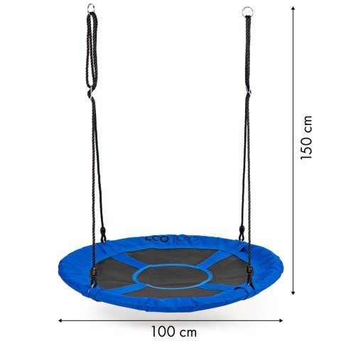 Huśtawka ogrodowa bocianie gniazdo 100cm ECOTOYS niebieska