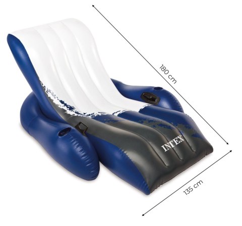 Dmuchany Fotel Plażowy 2w1 Intex 58868 180x135cm – Idealny Na Wodę i Plażę Dmuchany Fotel Plażowy 2w1 Intex 58868 180x135cm – Idealny Na Wodę i Plażę