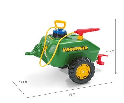 Rolly Toys 122868 Cysterna Rolly Vacumax z pompą i sikawka Zielona 1-oś