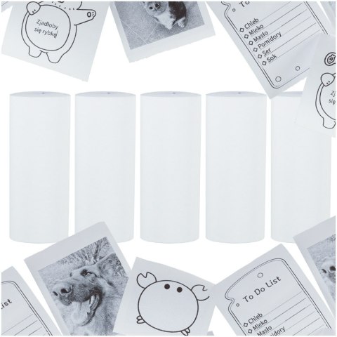 Rolki Papieru Termicznego do Mini Drukarki MagiCat 5,7cm x 4,5m 5 sztuk Rolki Papieru Termicznego do Mini Drukarki MagiCat 5,7cm x 4,5m 5 sztuk