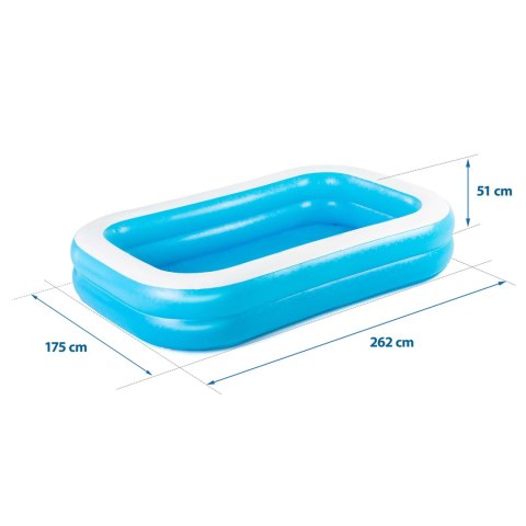 Bestway 54006 Rodzinny Basen Dmuchany 262x175x51 cm Bestway 54006 Rodzinny Basen Dmuchany 262x175x51 cm