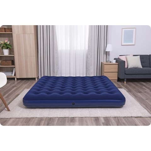 Materac Dmuchany Welurowy Dwuosobowy Bestway 67004 KING 203x183x22