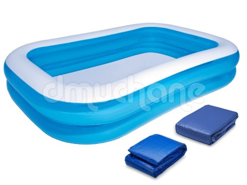 Bestway 54006 Basen Dmuchany 262 x 175 x 51 cm 3w1 z Pokrywą i Matą Bestway 54006 Basen Dmuchany 262 x 175 x 51 cm 3w1 z Pokrywą i Matą