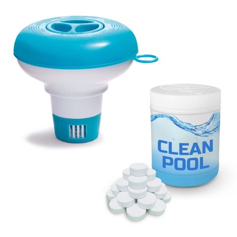 Pływający Dozownik Chemii Basenowej INTEX + Multitabletki 0,5kg Pływający Dozownik Chemii Basenowej INTEX + Multitabletki 0,5kg