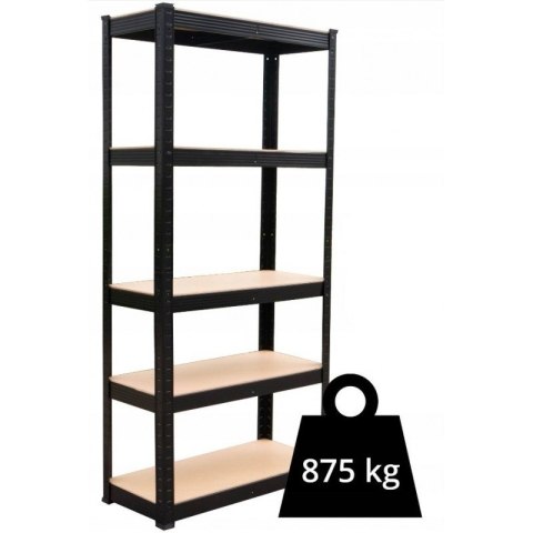 Regał Magazynowy 180x90x30 cm – Stal Ocynkowana, MDF Regał Magazynowy 180x90x30 cm – Stal Ocynkowana, MDF