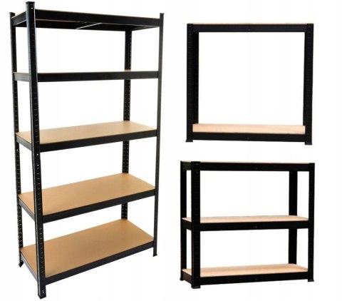Regał Magazynowy 180x90x40 cm – Stal Ocynkowana, MDF Regał Magazynowy 180x90x40 cm – Stal Ocynkowana, MDF