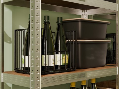 Regał Magazynowy 150x70x30 cm – Stal Ocynkowana, MDF Regał Magazynowy 150x70x30 cm – Stal Ocynkowana, MDF