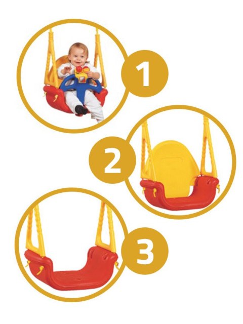 Huśtawka kubełkowa modułowa 3w1 Edu-Play Jumbo - do domu i ogrodu Huśtawka kubełkowa modułowa 3w1 Edu-Play Jumbo - do domu i ogrodu