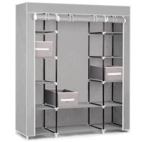 Szafa tekstylna Massido z szufladami i półkami – garderoba XXL, 135x45x170 cm Szafa tekstylna Massido z szufladami i półkami – garderoba XXL, 135x45x170 cm