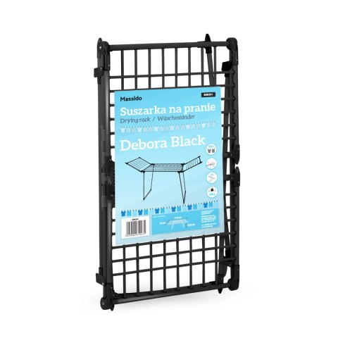 Czarna suszarka na pranie DEBORA SLIM BLACK 19 mb Czarna suszarka na pranie DEBORA SLIM BLACK 19 mb