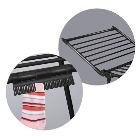 Czarna suszarka na pranie DEBORA SLIM BLACK 19 mb Czarna suszarka na pranie DEBORA SLIM BLACK 19 mb