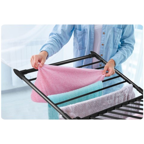Czarna suszarka na pranie DEBORA SLIM BLACK 19 mb Czarna suszarka na pranie DEBORA SLIM BLACK 19 mb