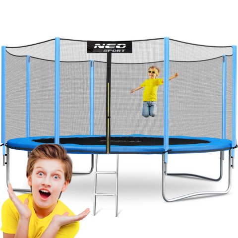 Trampolina ogrodowa 13ft/404cm z siatką zewnętrzną i drabinką Neo-Sport Trampolina ogrodowa 13ft/404cm z siatką zewnętrzną i drabinką Neo-Sport