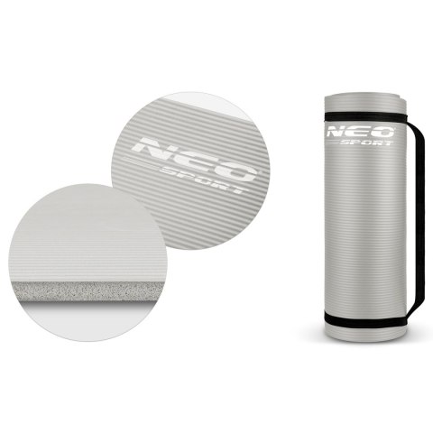 Mata do Ćwiczeń i Jogi 183 x 60 cm Neo-Sport - szara Mata do Ćwiczeń i Jogi 183 x 60 cm Neo-Sport - szara