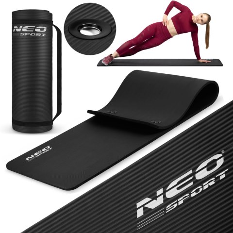 Gruba Mata do Ćwiczeń i Jogi Neo-Sport 183 x 60 x 1,5 cm – Czarna Gruba Mata do Ćwiczeń i Jogi Neo-Sport 183 x 60 x 1,5 cm – Czarna