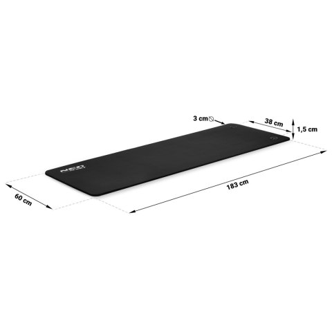 Gruba Mata do Ćwiczeń i Jogi Neo-Sport 183 x 60 x 1,5 cm – Czarna Gruba Mata do Ćwiczeń i Jogi Neo-Sport 183 x 60 x 1,5 cm – Czarna