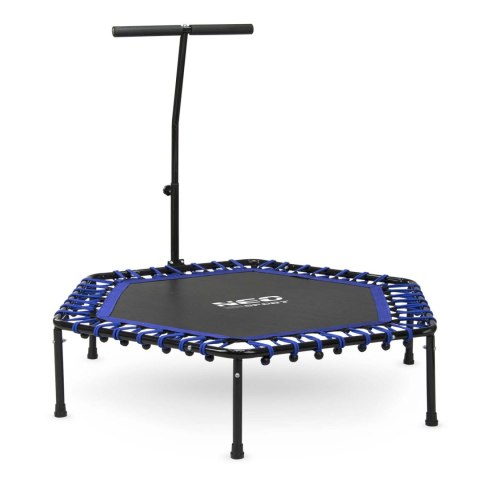 Trampolina fitness z uchwytem 127 cm Neo-Sport - sześciokątna niebieska